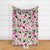 36" Pink Summer Florals - Pink