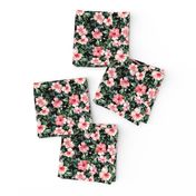 4" Summer Florals - Black