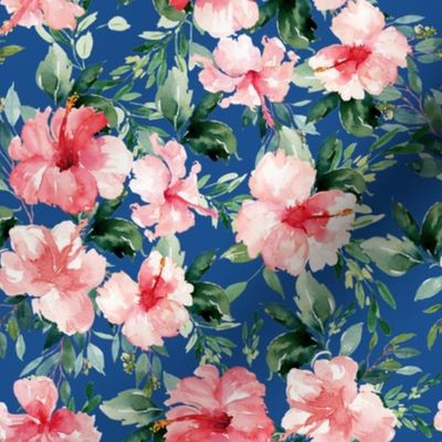 8" Summer Florals - Bright Blue