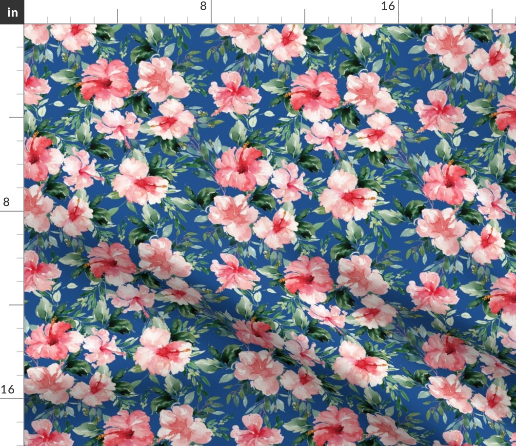 8" Summer Florals - Bright Blue