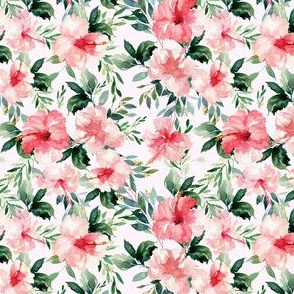 4" Summer Florals - Light Blush Pink