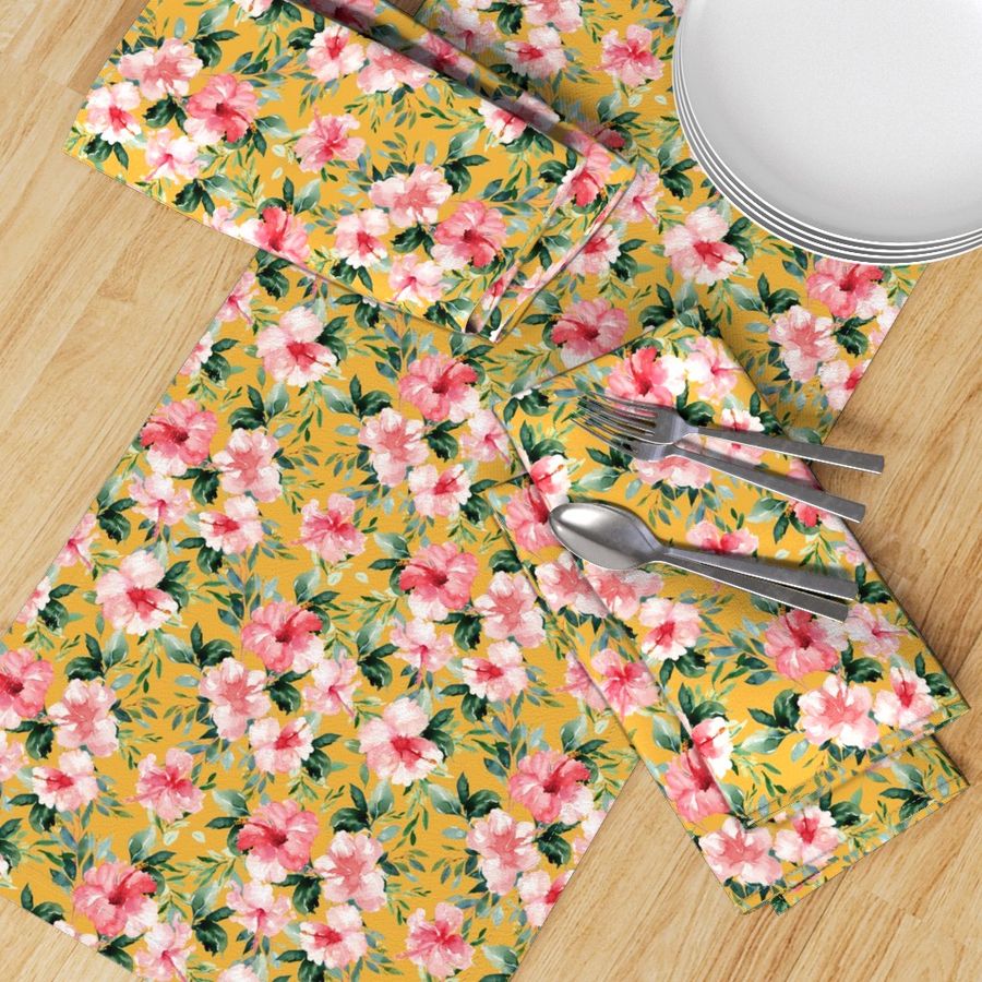 8" Summer Florals - Mustard