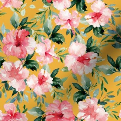 8" Summer Florals - Mustard