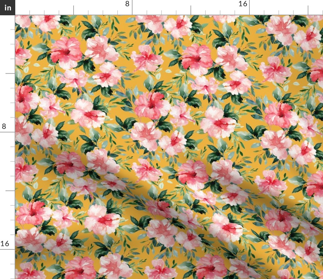 8" Summer Florals - Mustard