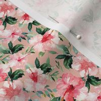 4" Summer Florals - Muted Peach