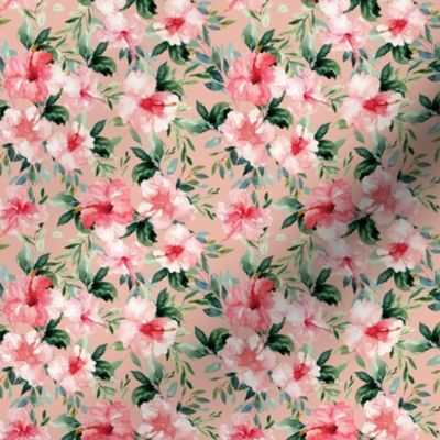 4" Summer Florals - Muted Peach