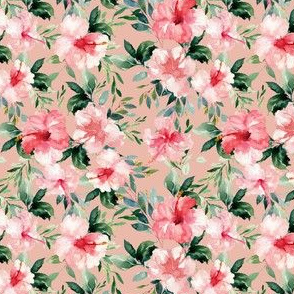 4" Summer Florals - Muted Peach