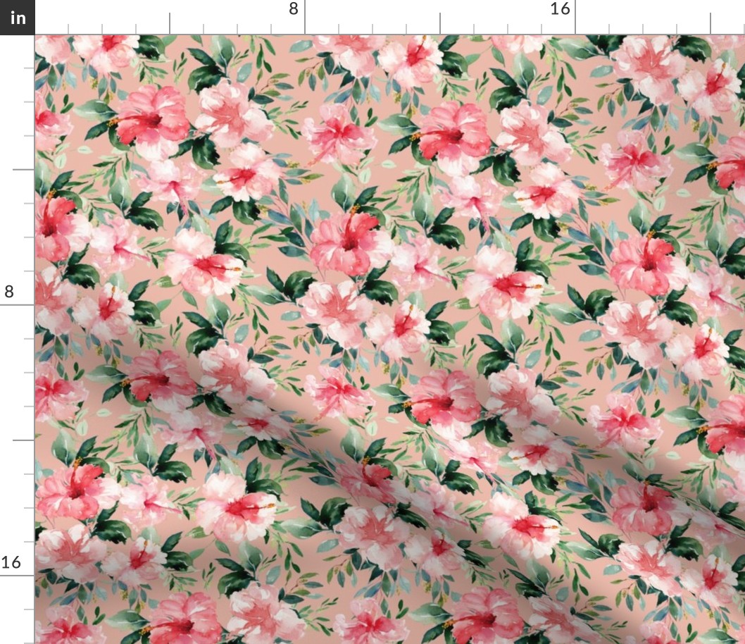 8" Summer Florals - Muted Peach