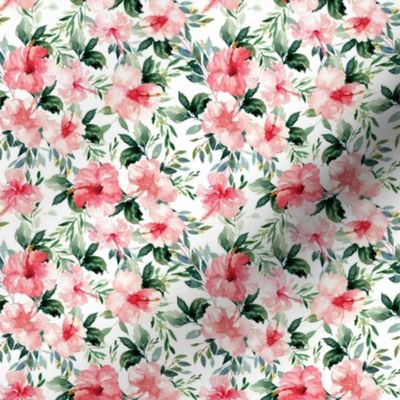 4" Summer Florals - White