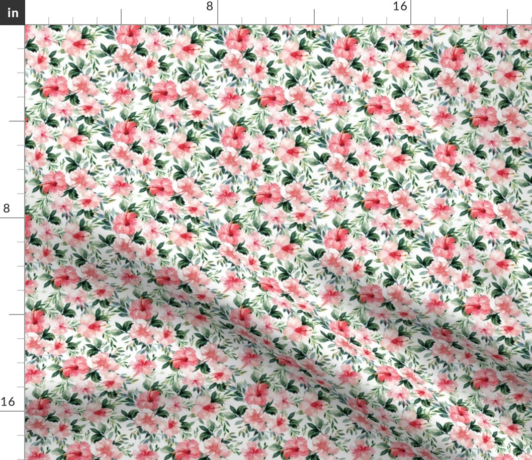 4" Summer Florals - White