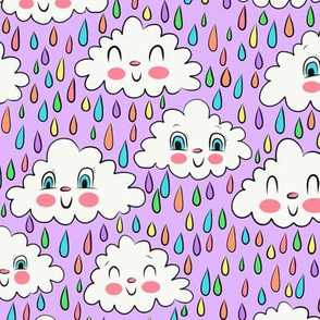 Happy Clouds (purple)