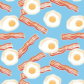 bacon and eggs - blue