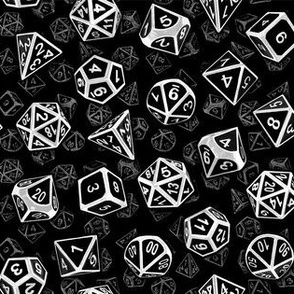 D20 Dice Set Pattern (in white)