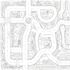 Colour In Playmat Around Town Floor Map
