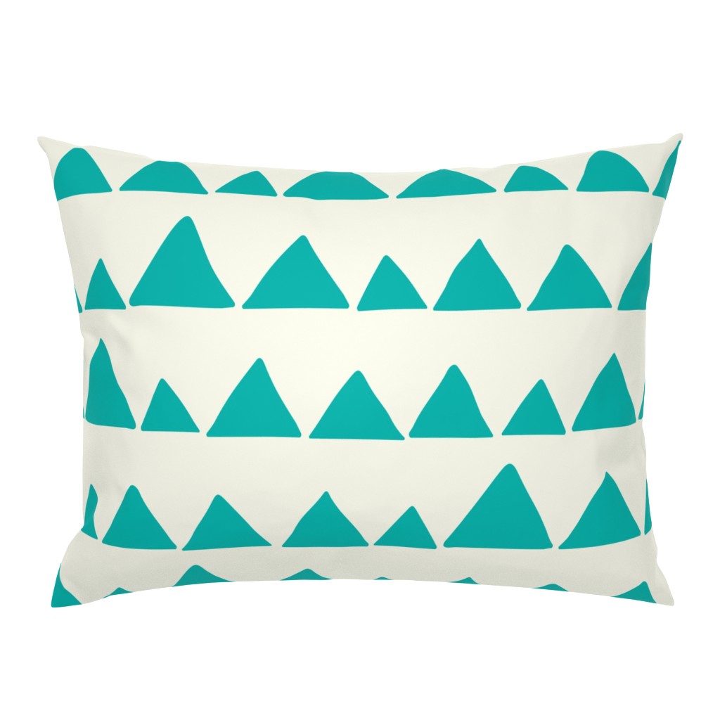 Jumbo Llama triangles turquoise