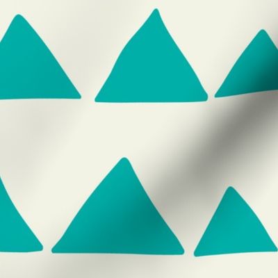 Jumbo Llama triangles turquoise