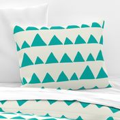 Jumbo Llama triangles turquoise