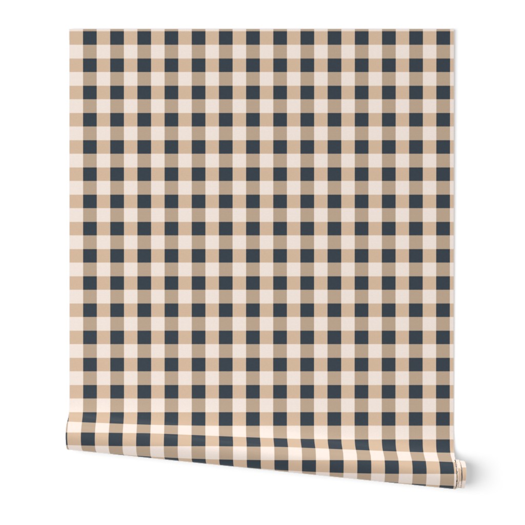 Black Forest / Bear  on light tan-Gingham