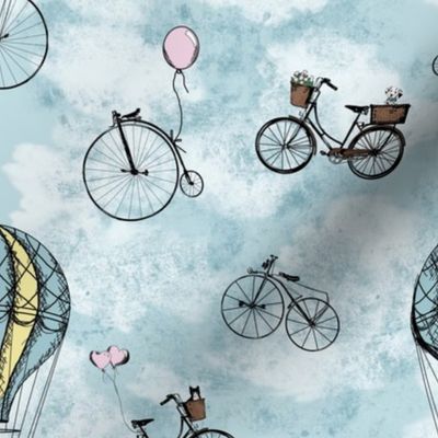 Vintage Bicycles and Balloons // medium scale