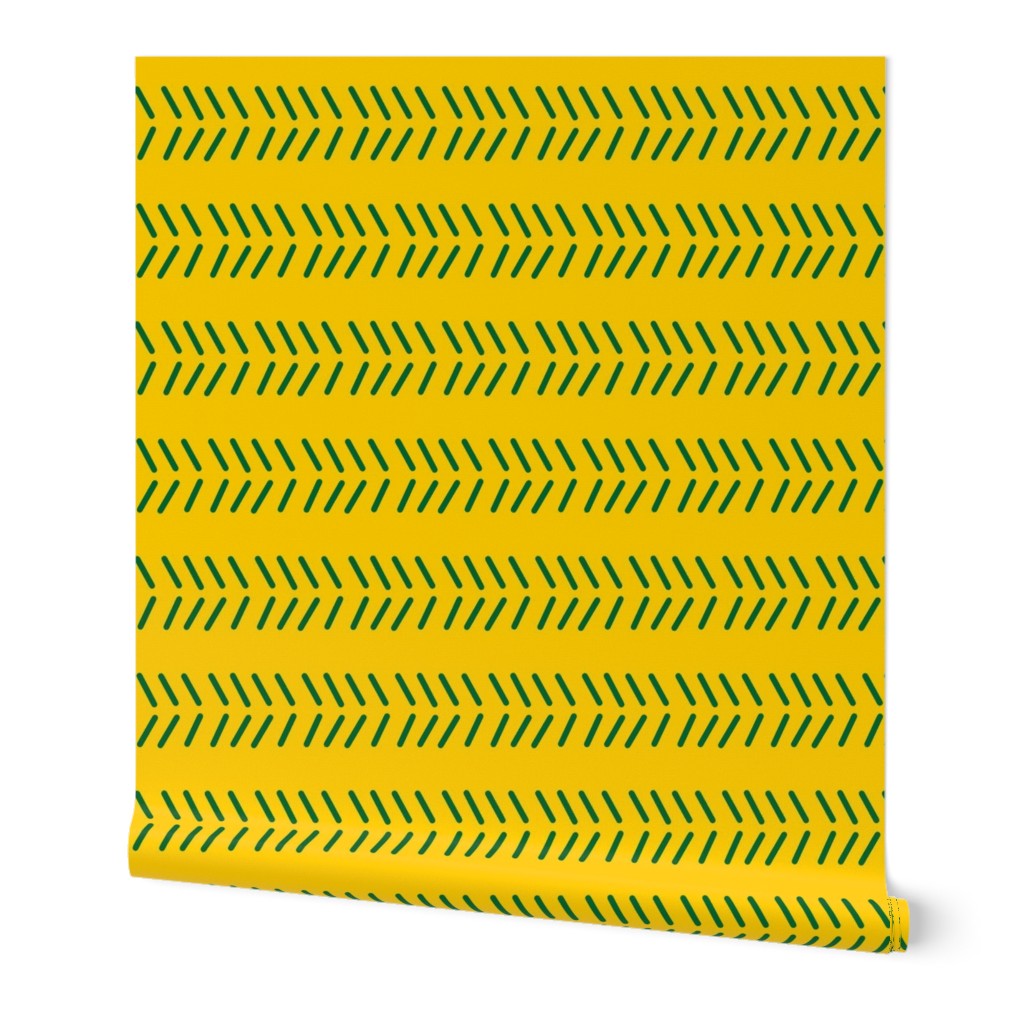 Mudcloth 3 - OFFICIAL Green & Gold