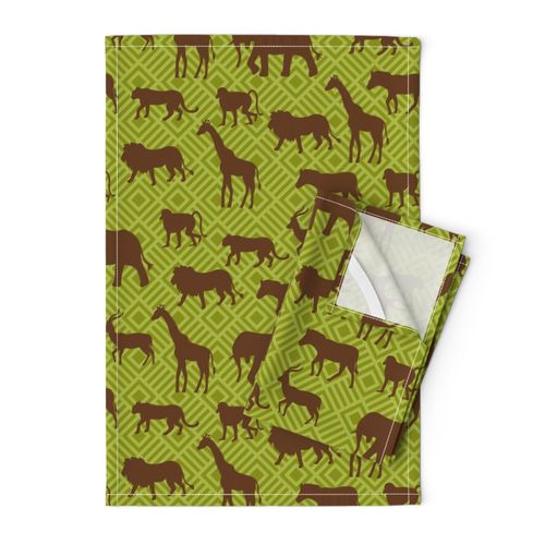 Wilds of Africa Animals Yellow Green