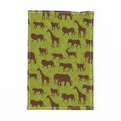 Wilds of Africa Animals Yellow Green