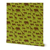 Wilds of Africa Animals Yellow Green