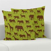 Wilds of Africa Animals Yellow Green