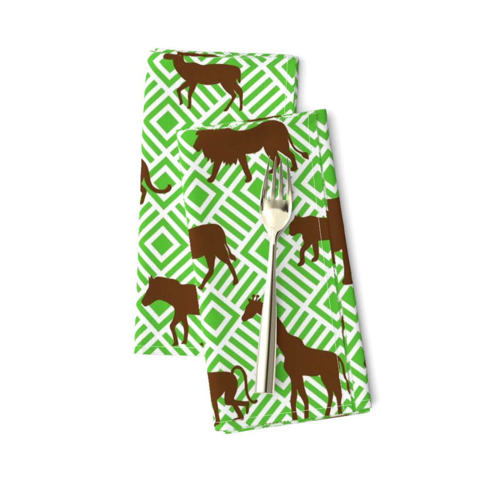 Wilds of Africa Animals White Green