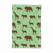 Wilds of Africa Animals White Green