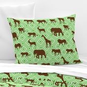 Wilds of Africa Animals White Green