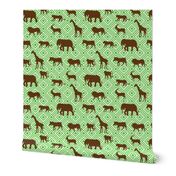 Wilds of Africa Animals White Green