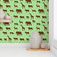 Wilds of Africa Animals White Green