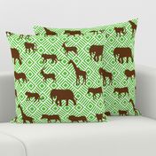 Wilds of Africa Animals White Green