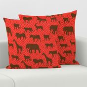Wilds of Africa Animals Red