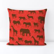 Wilds of Africa Animals Red