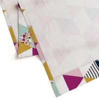 Floral Triangles Wholecloth Rotated