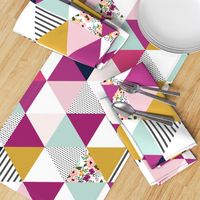 Floral Triangles Wholecloth Rotated