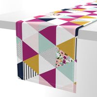 Floral Triangles Wholecloth Rotated