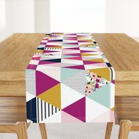 Floral Triangles Wholecloth Rotated