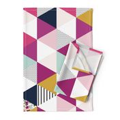 Floral Triangles Wholecloth Rotated