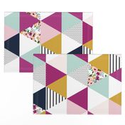 Floral Triangles Wholecloth Rotated