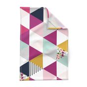 Floral Triangles Wholecloth Rotated