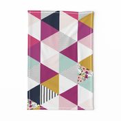 Floral Triangles Wholecloth Rotated