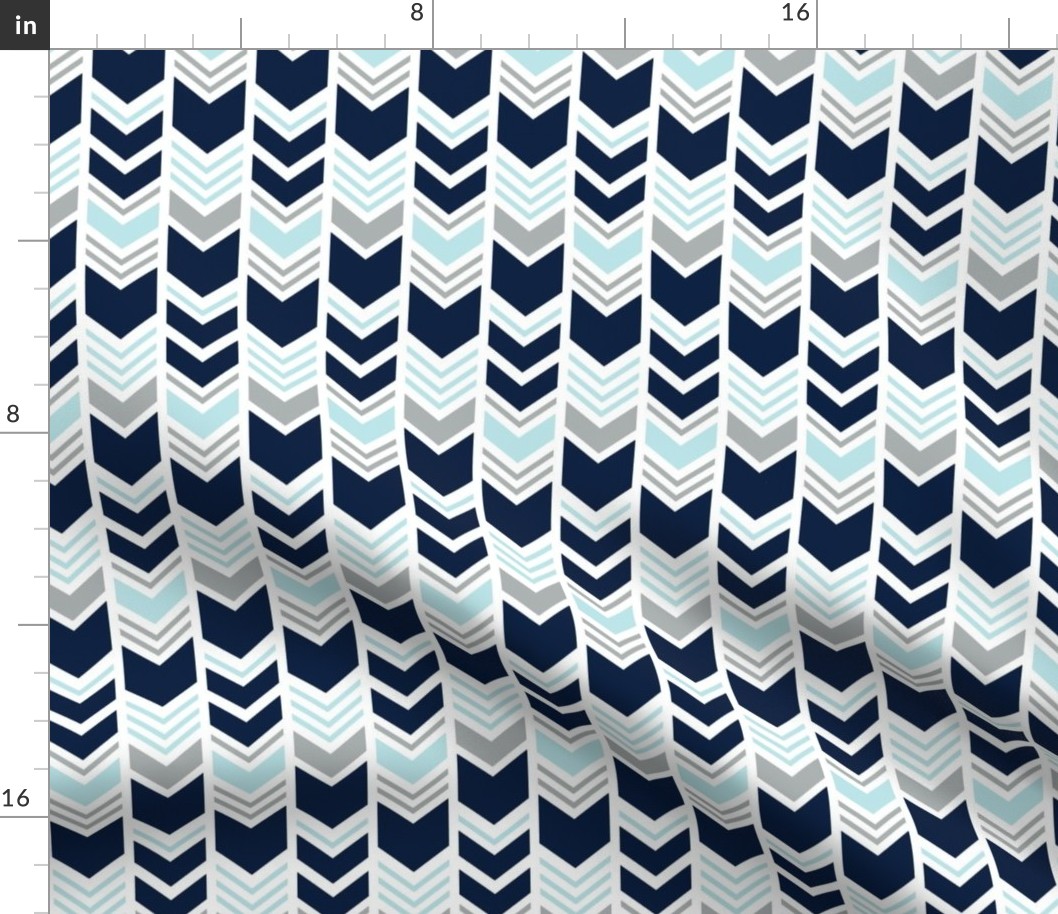 Chevron // Navy/Blue/Grey 