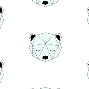 Geometric Bear - Mint