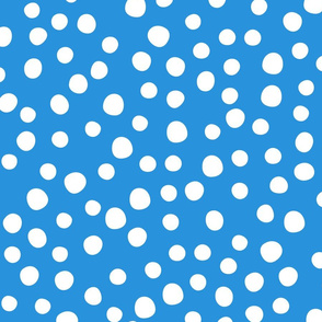 Jumbo spring flower dots blue