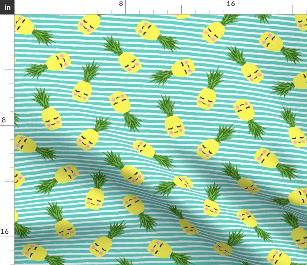 happy pineapples - stripes