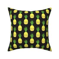 happy pineapples - black