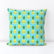 happy pineapples - blue